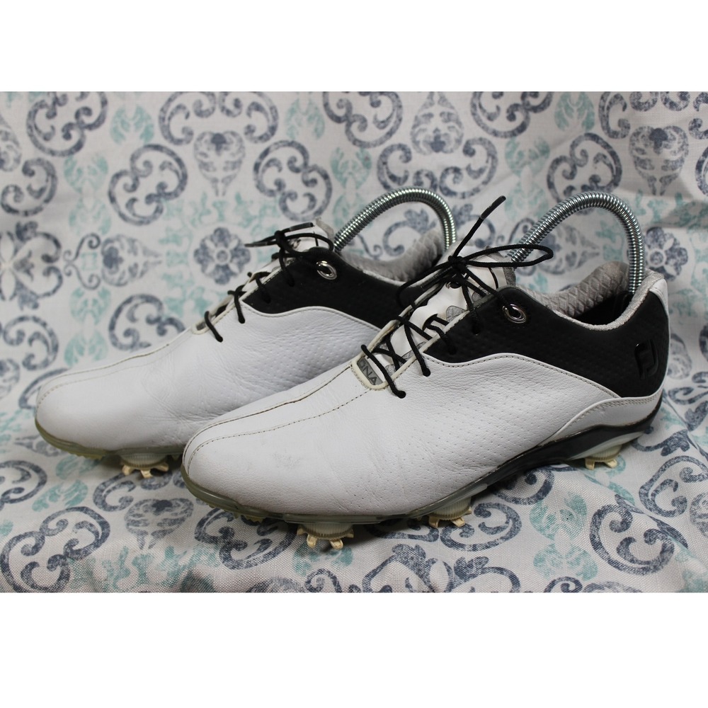 FootJoy DNA Golf Shoes‎ White Black Leather Cleated WomensSize 9M